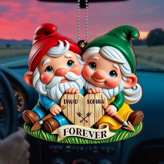 Together Forever Gnomes Wooden Sign Ornament