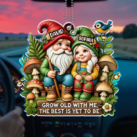 Grow Old With Me Gnome Couple Ornament