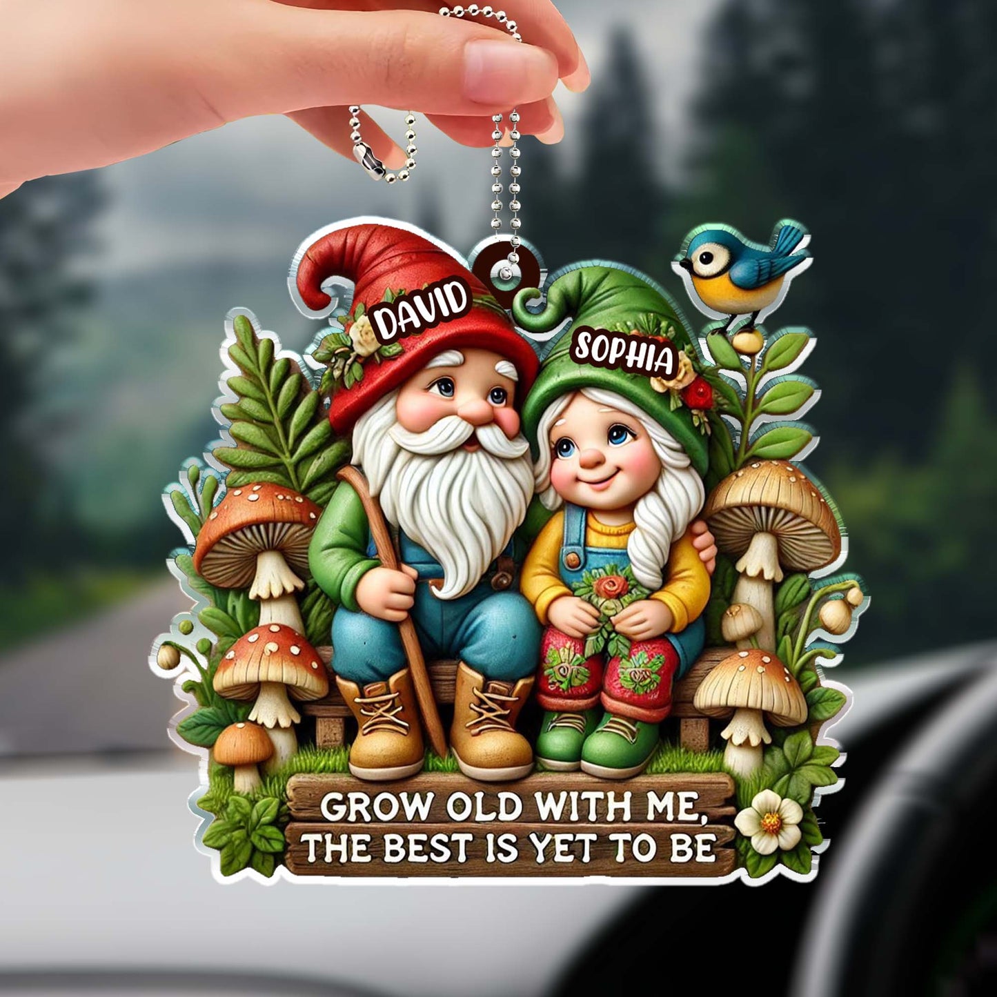 Grow Old With Me Gnome Couple Ornament