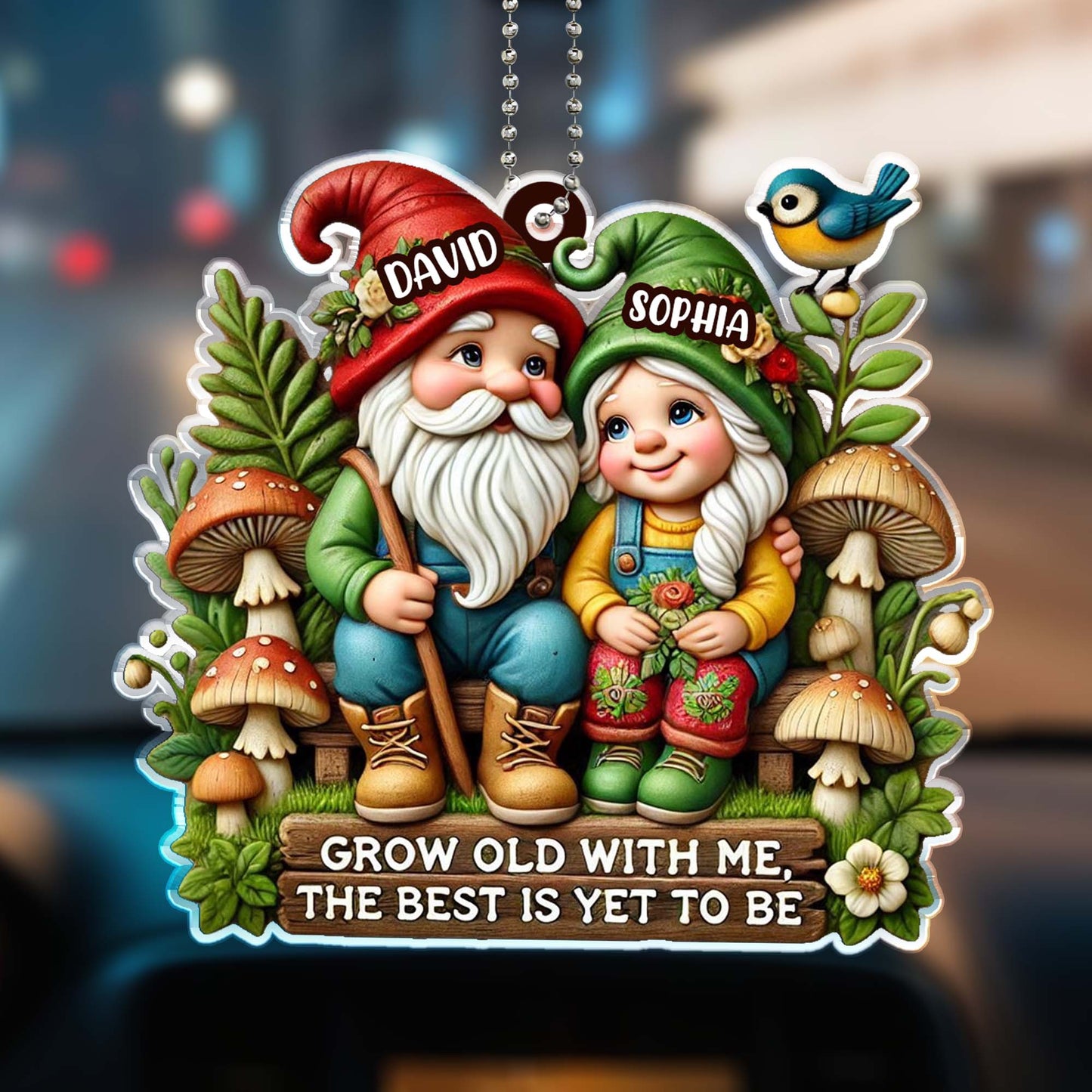 Grow Old With Me Gnome Couple Ornament