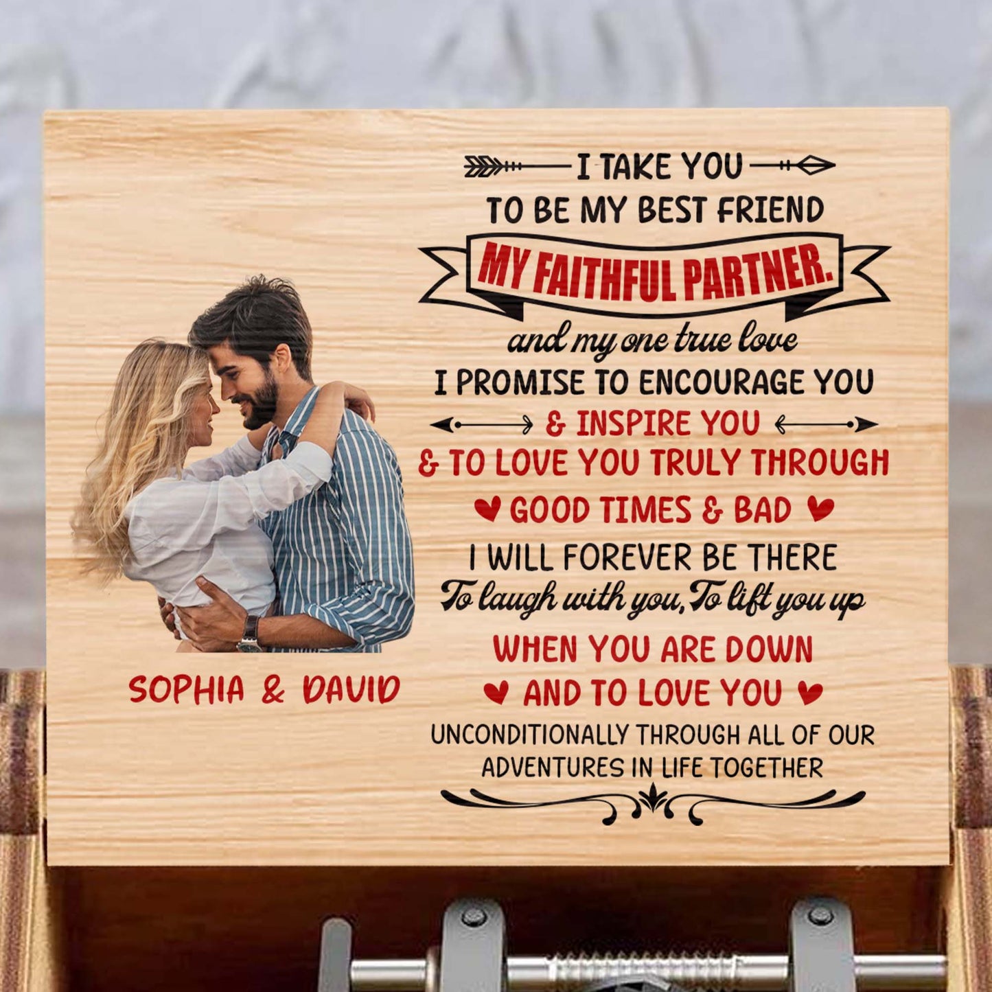 Best Friend And Faithful Partner Loving Promise Music Box