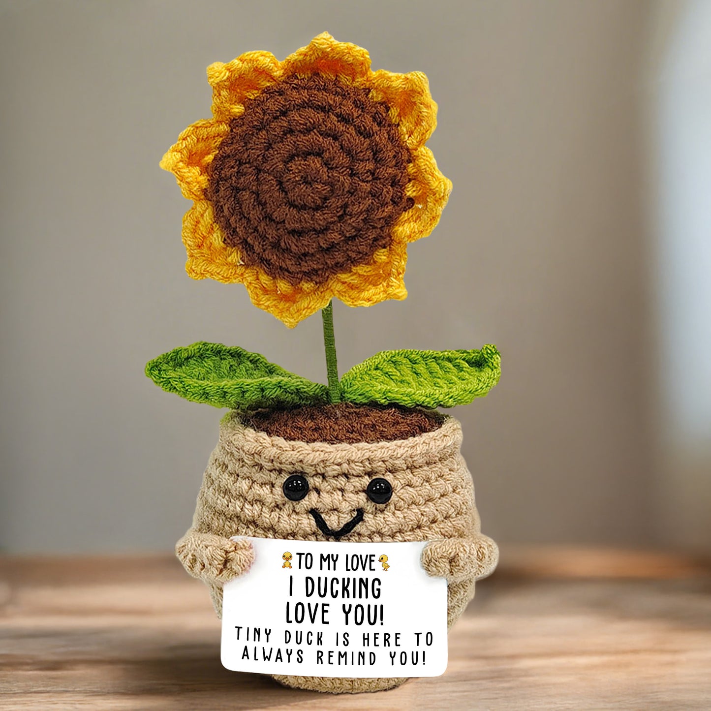 To My Love, I Ducking Love You With Duck And Sunflower