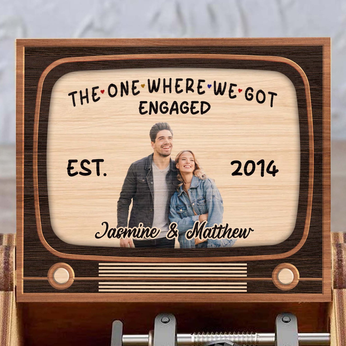 The One Where We Got Engaged Vintage Cassette Design
