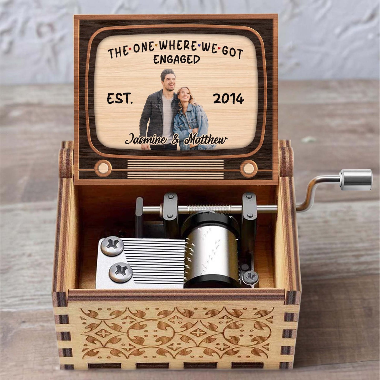 The One Where We Got Engaged Vintage Cassette Design