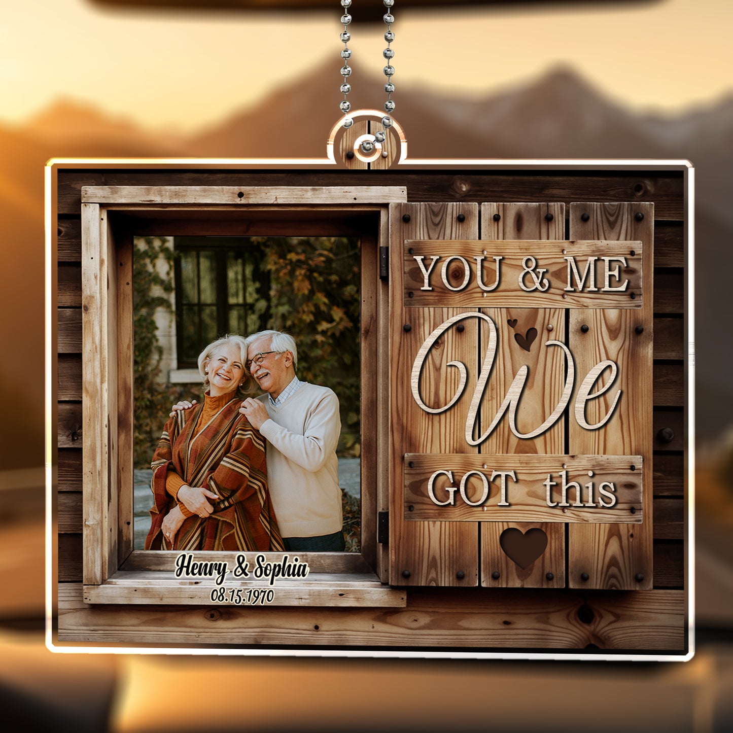 You & Me We Got This Wooden Car Hanging Ornament