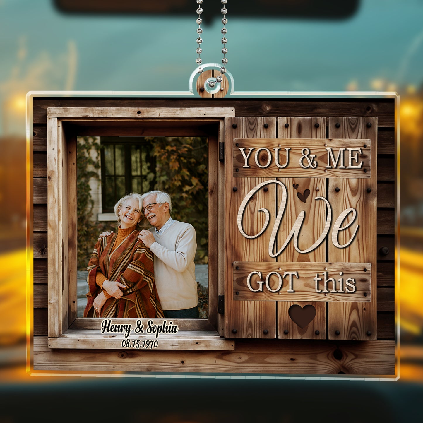 You & Me We Got This Wooden Car Hanging Ornament