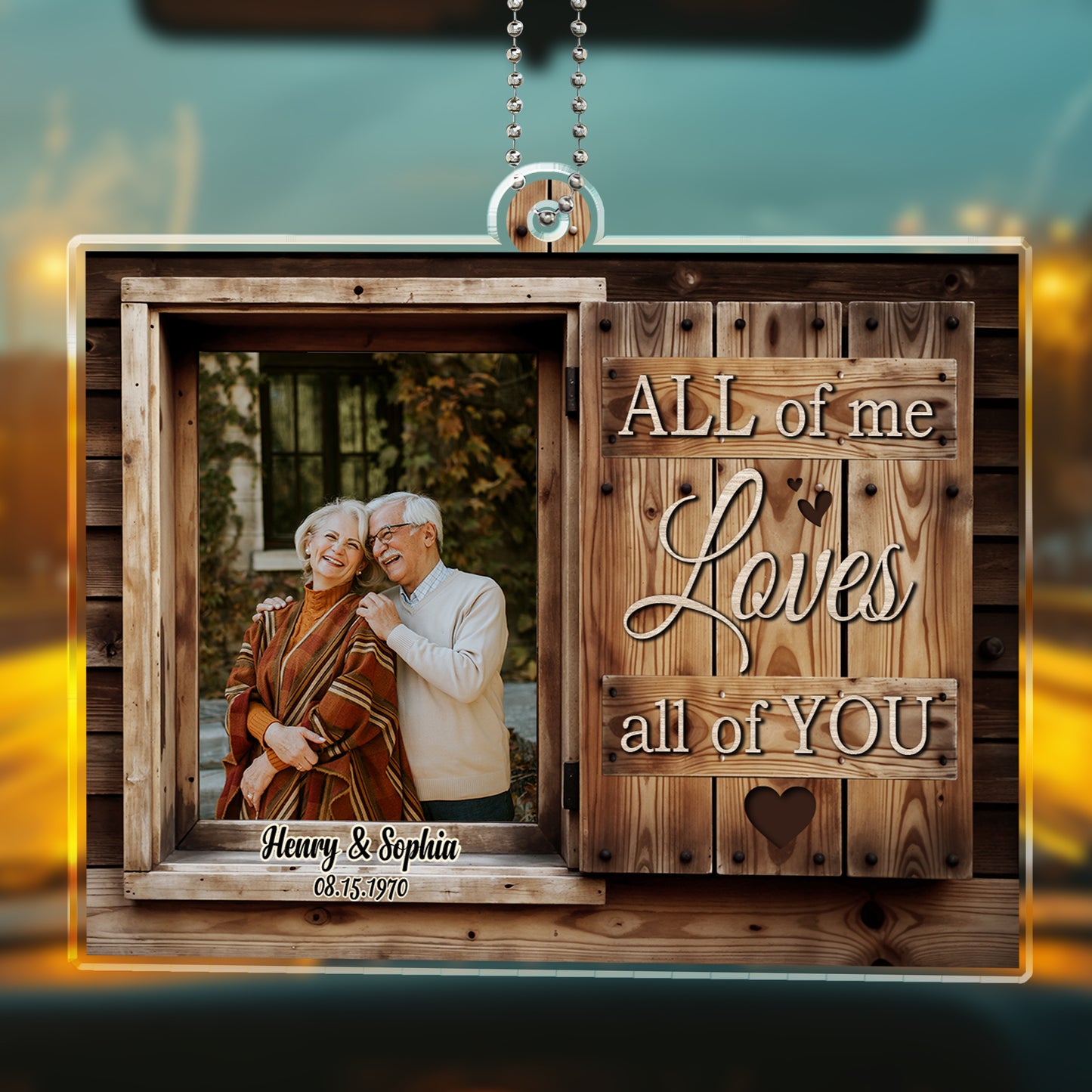 All Of Me Loves All Of You Wooden Frame With Heart