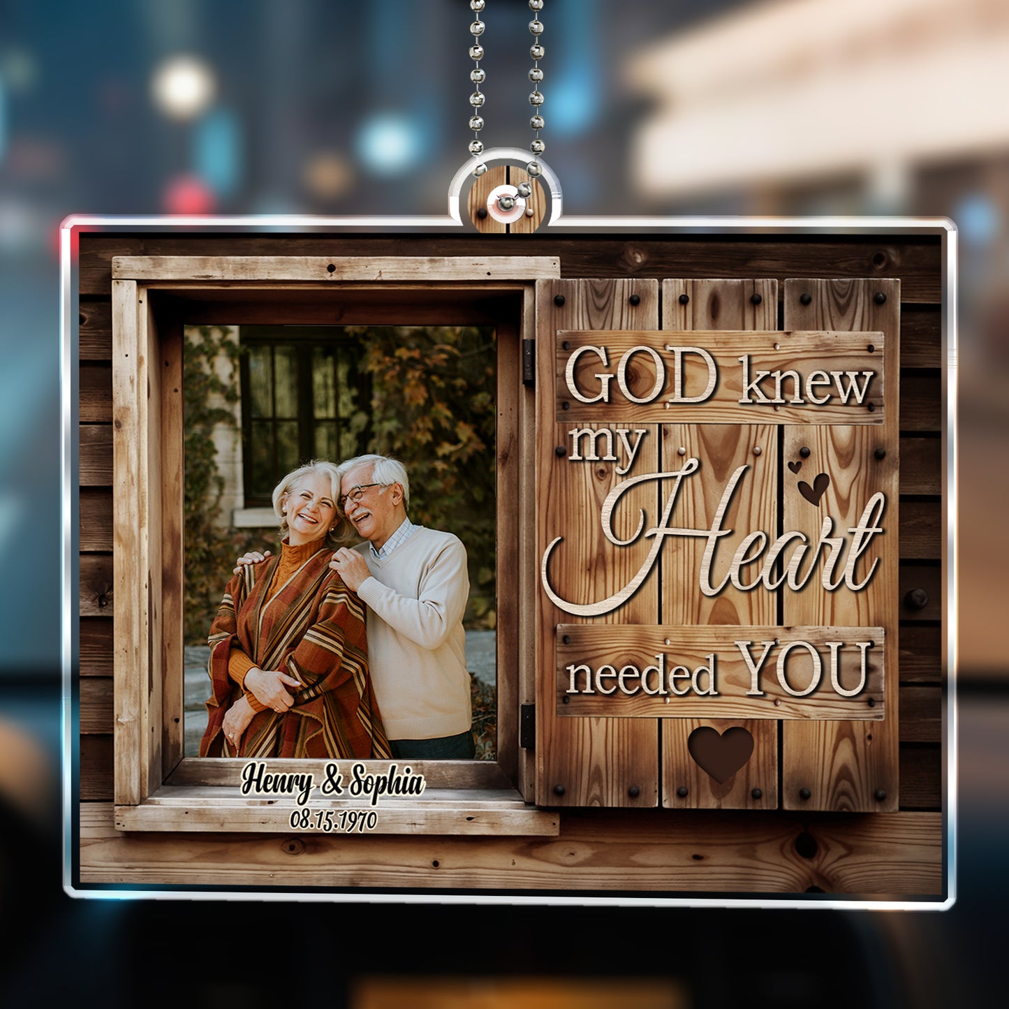 God Knew My Heart Needed You Wooden Heart Design