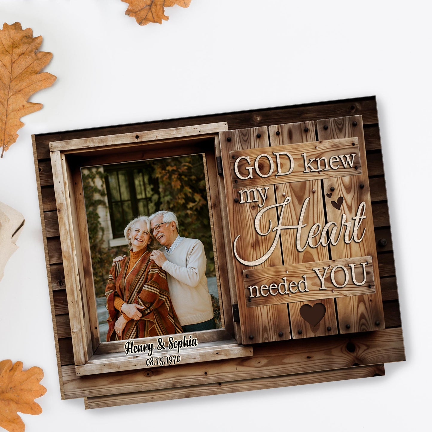 God Knew My Heart Needed You Wood Plaque With Hearts