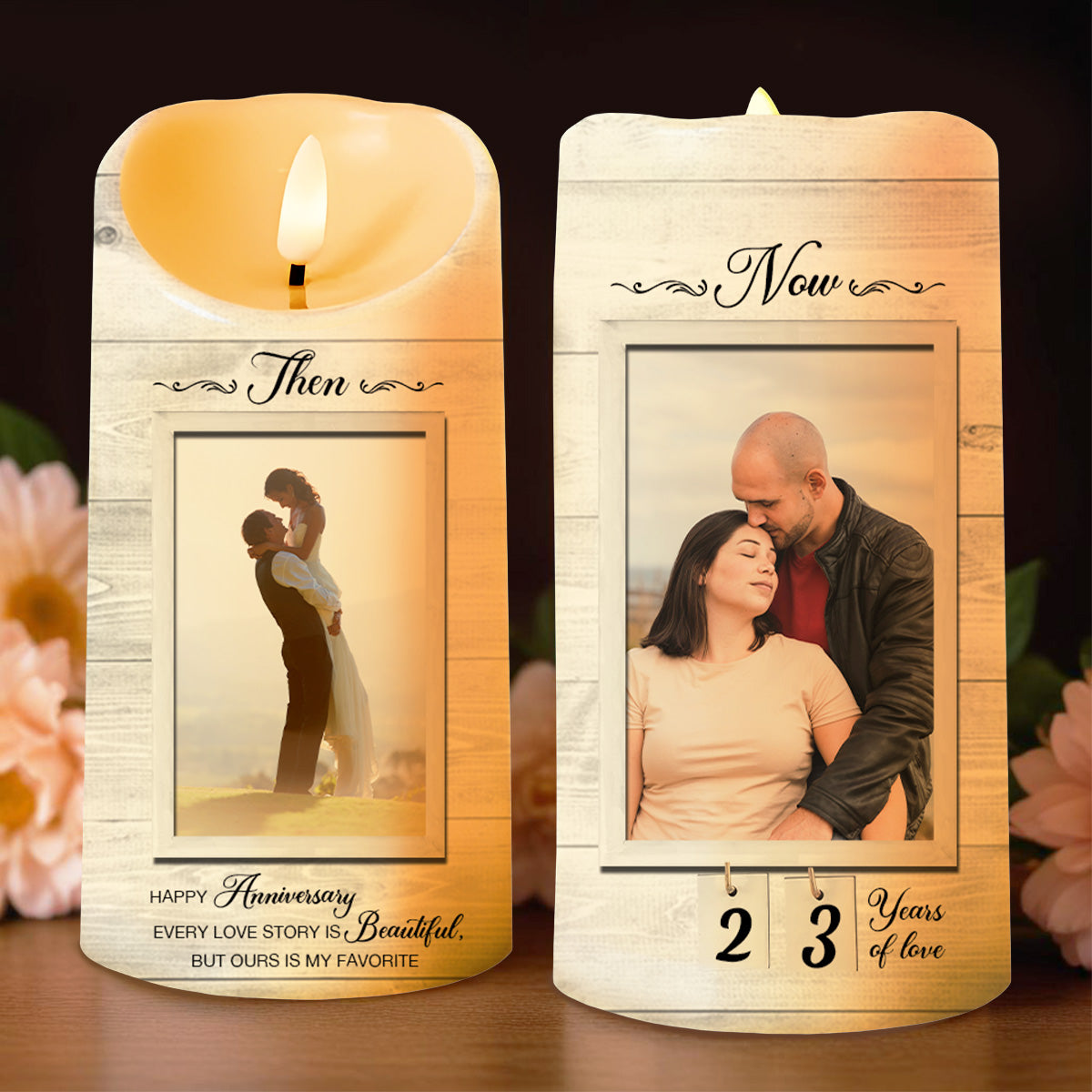 Every Love Story Is Beautiful Romantic Photo Candle