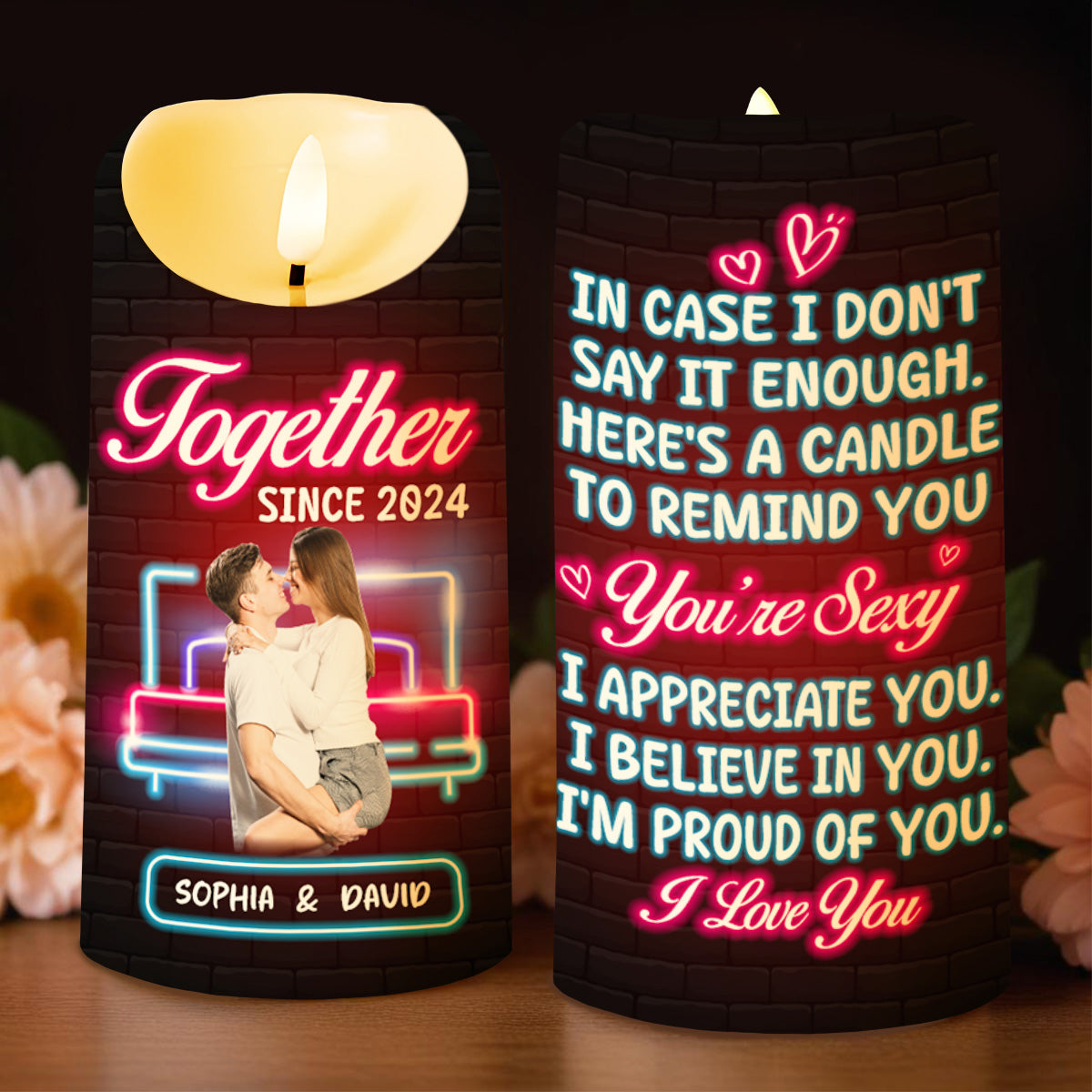 Love And Appreciation Neon Sign LED Candle