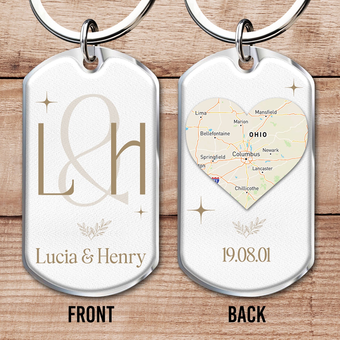 Celebrate Your Special Place With Custom Initials and Heart-Shaped Map