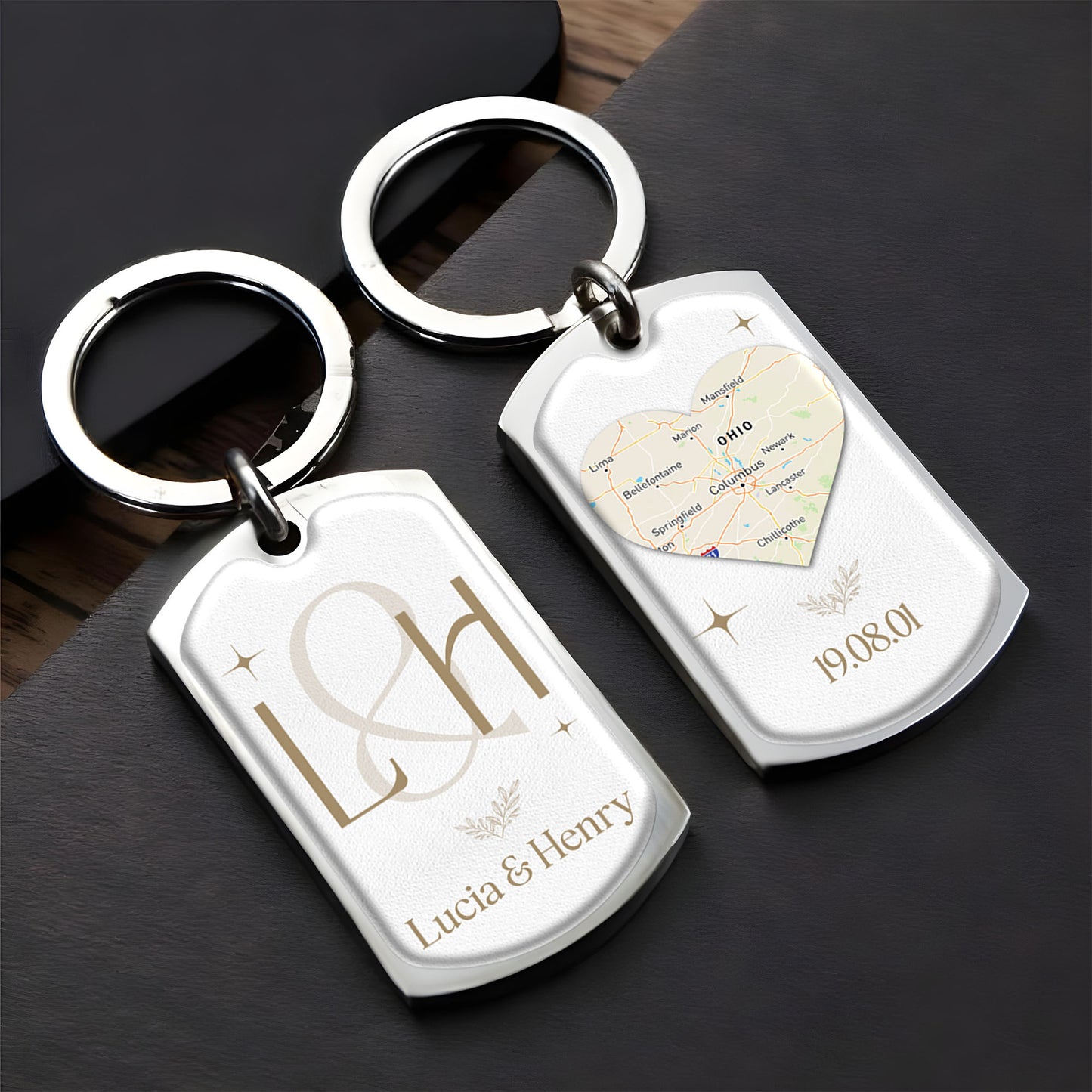 Celebrate Your Special Place With Custom Initials and Heart-Shaped Map