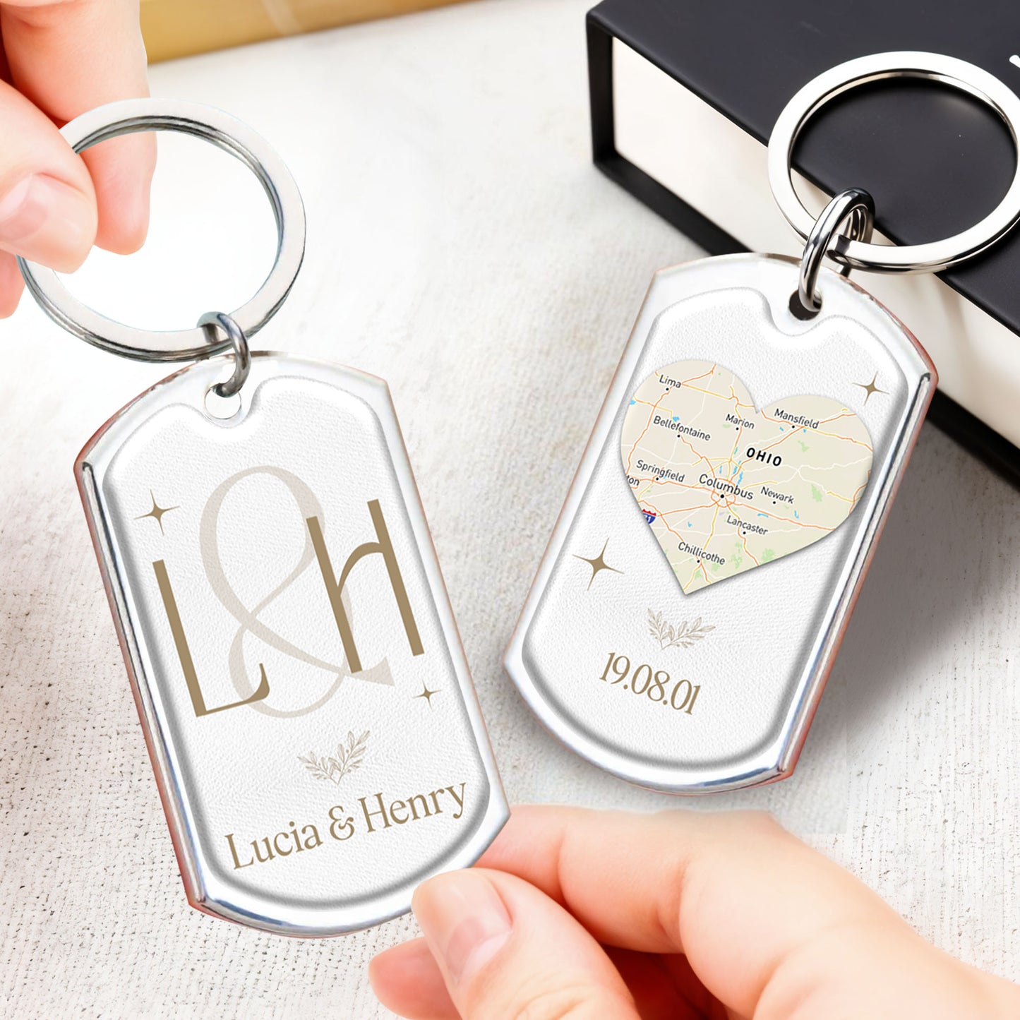 Celebrate Your Special Place With Custom Initials and Heart-Shaped Map