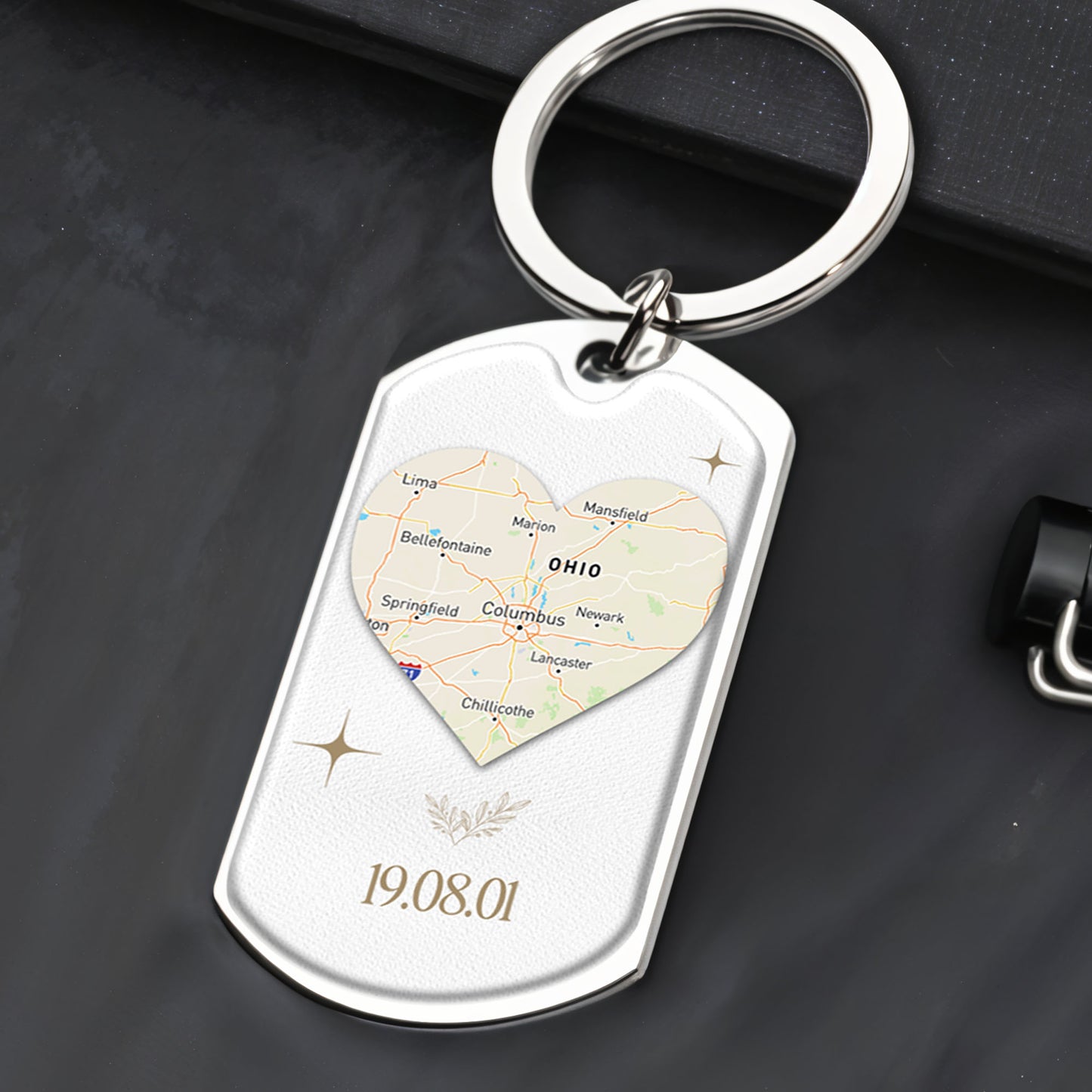 Celebrate Your Special Place With Custom Initials and Heart-Shaped Map