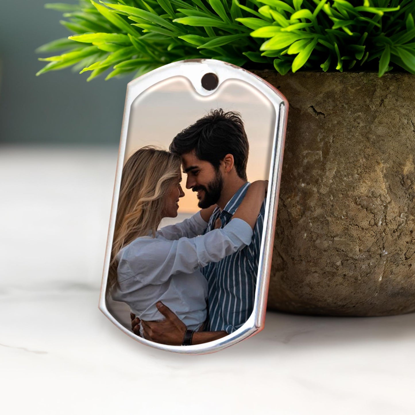 Always Under The Same Sky Connecting States - Personalized Custom Keychain - CPL207_KCH
