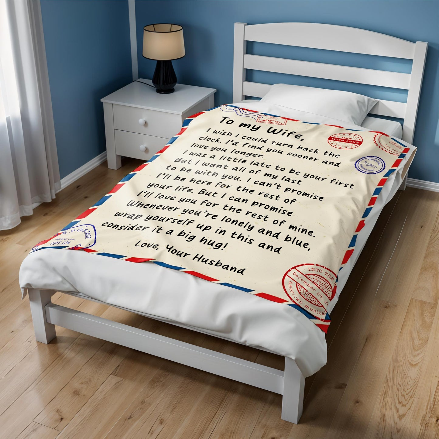 Turn Back The Clock Love Message For Wife With Postage Stamps