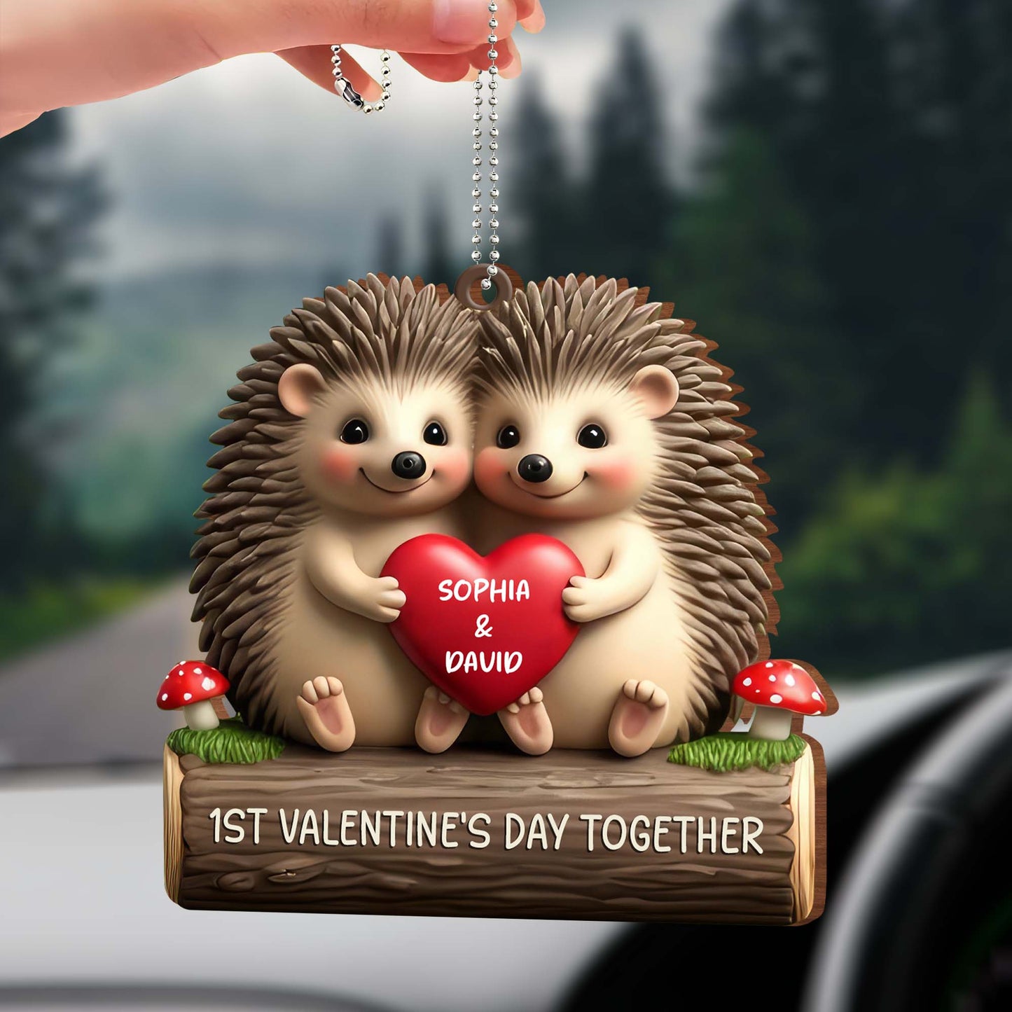 Celebrating Our Love, Happy 1st Valentine's Day With Cute Hedgehogs
