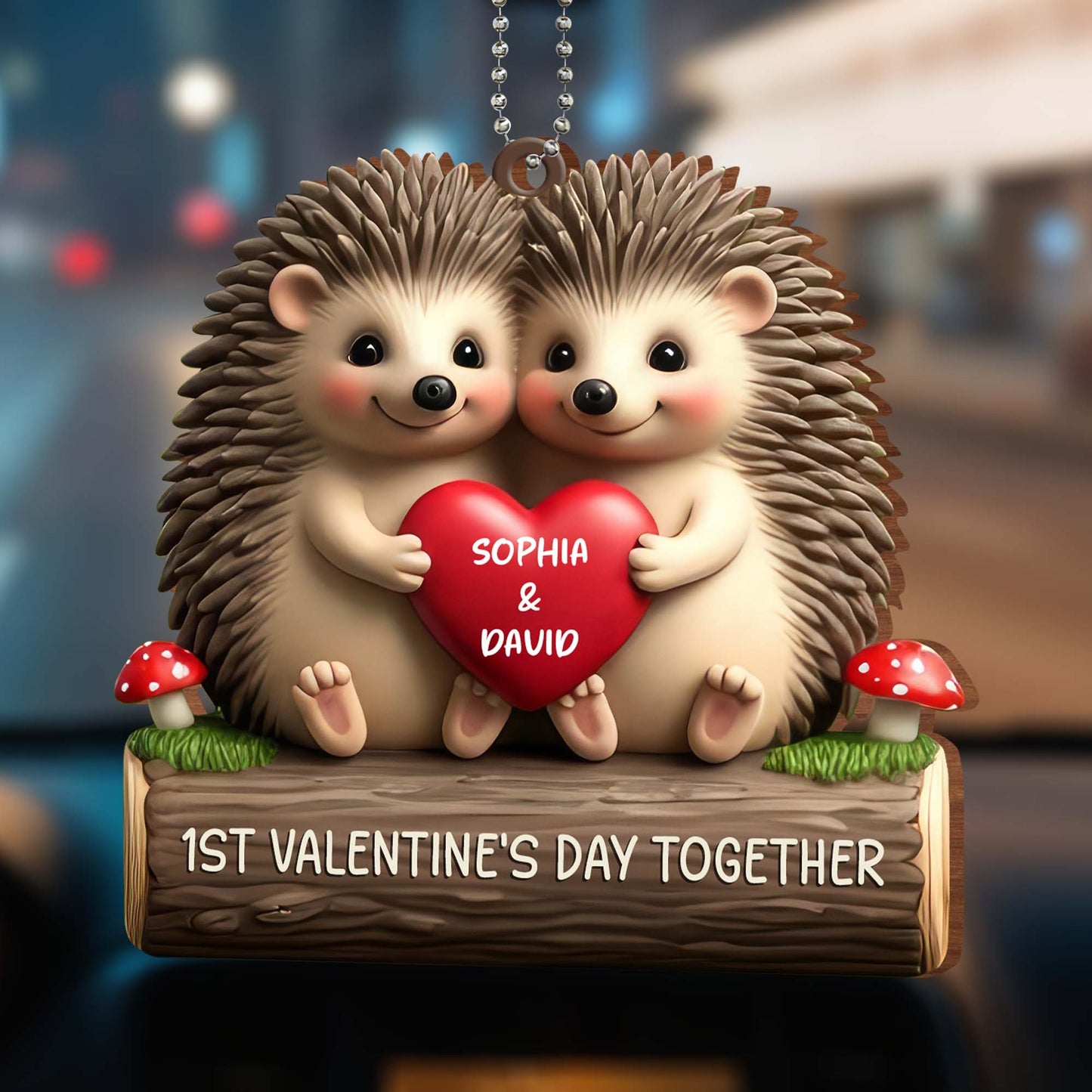 Celebrating Our Love, Happy 1st Valentine's Day With Cute Hedgehogs