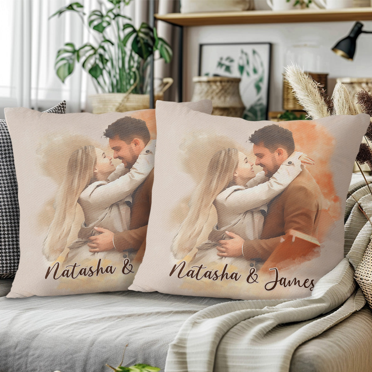 Celebrate Your Love With A Customizable Couple Embrace Pillow