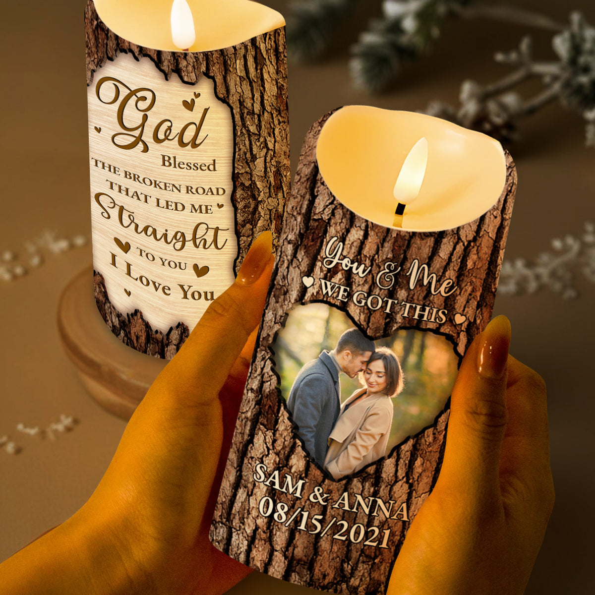 God Blessed The Broken Road That Led Me Straight To You Candle