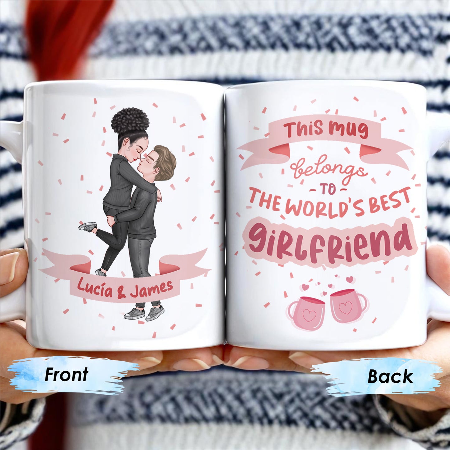 World's Best Girlfriend Romantic Couple Design