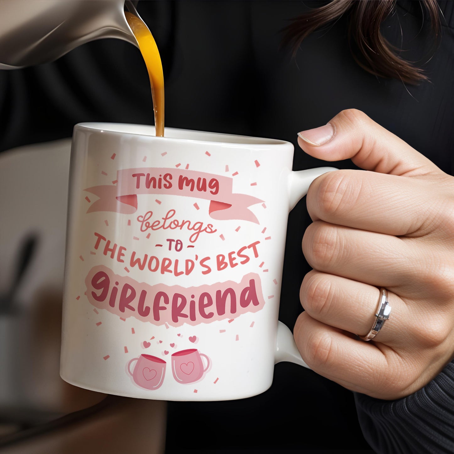 World's Best Girlfriend Romantic Couple Design