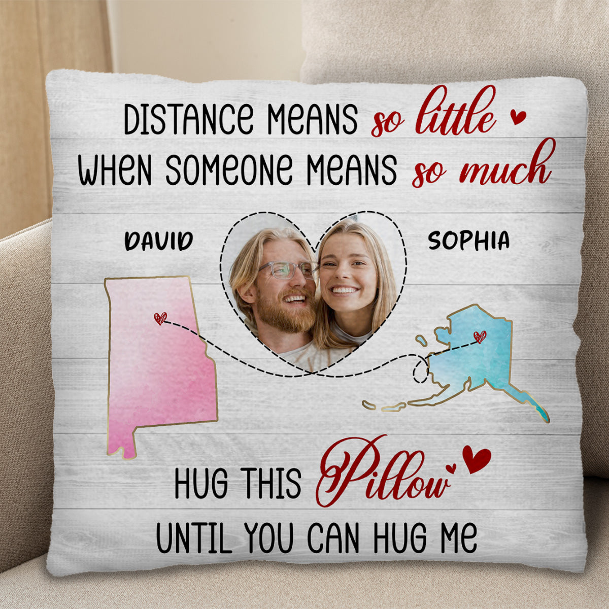 Hug This Pillow Romantic Long Distance Love