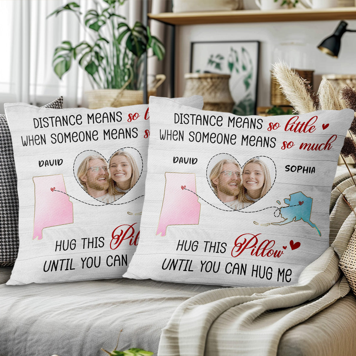 Hug This Pillow Romantic Long Distance Love