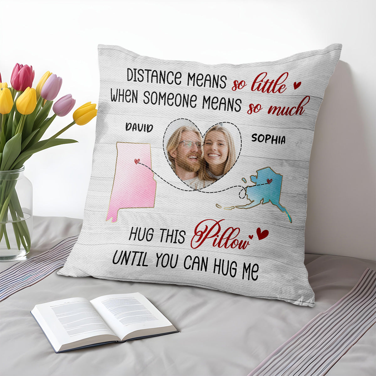 Hug This Pillow Romantic Long Distance Love