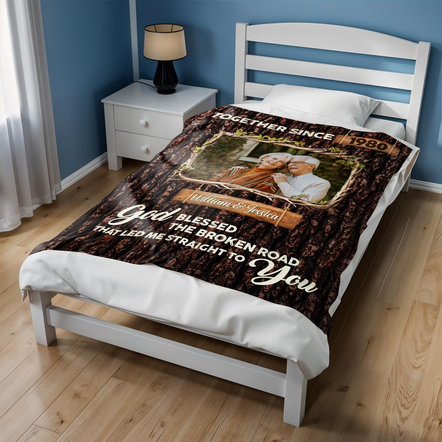 God Blessed The Broken Road Couple's Custom Blanket