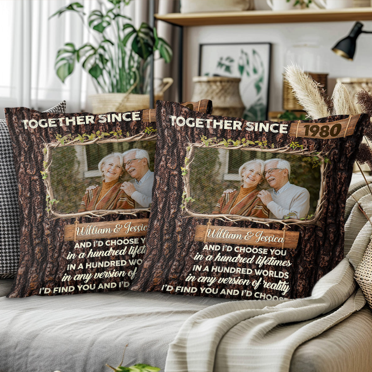 Together Since Customized Quote with Tree and Ivy Design