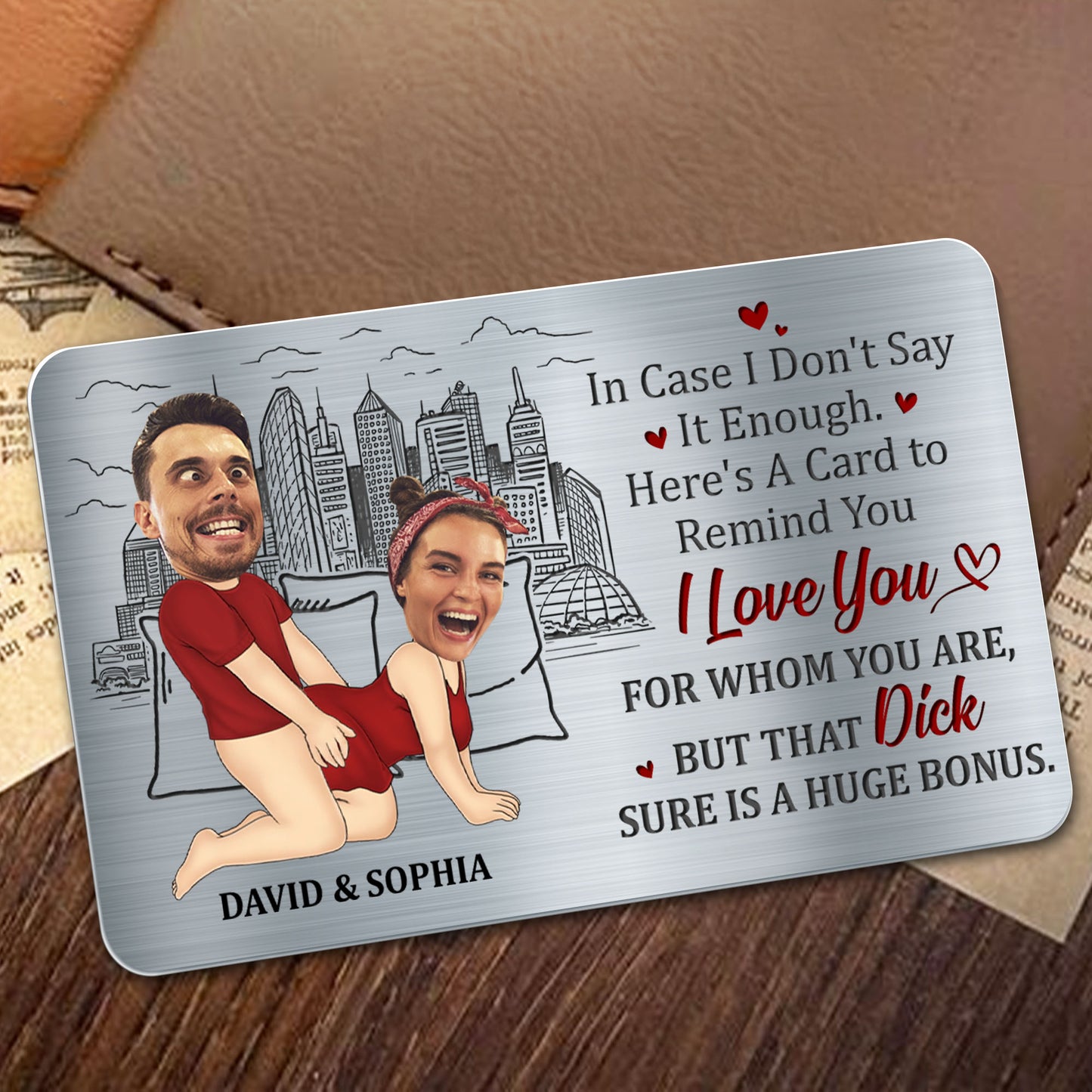 Love Reminder With City Skyline And Caricature Faces