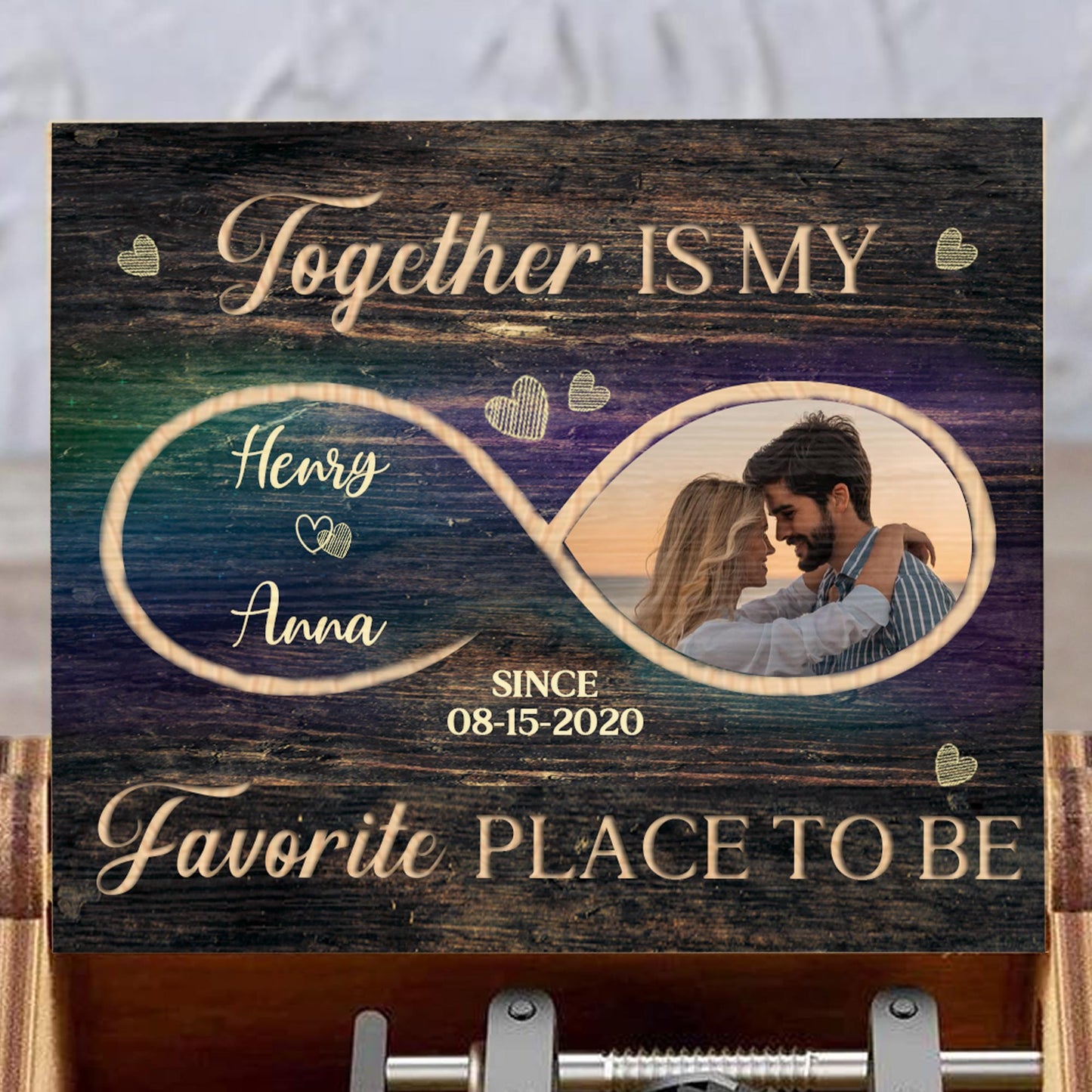 Together My Favorite Place To Be Photo Music Box