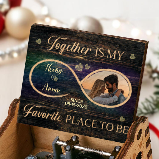Together My Favorite Place To Be Photo Music Box