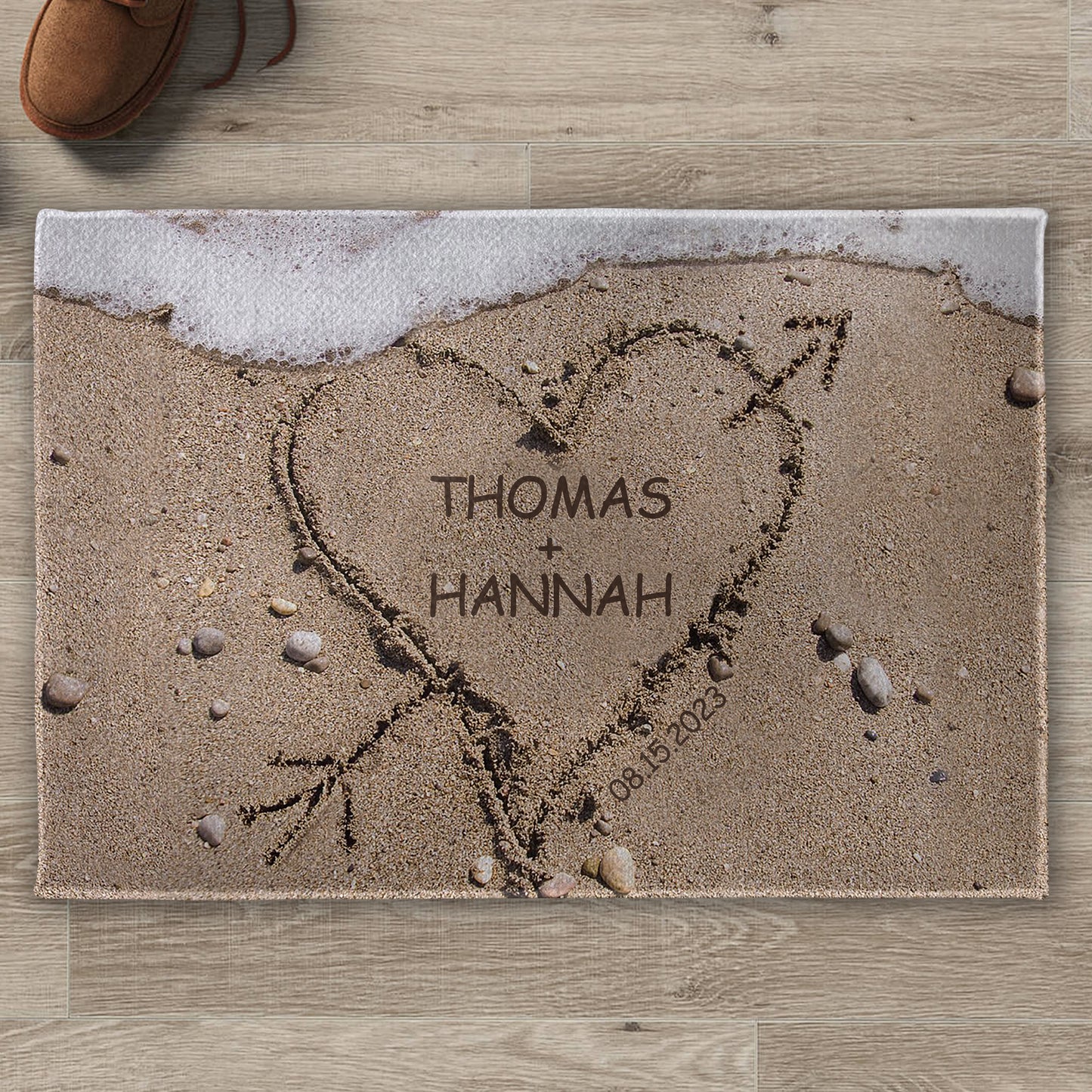 Forever In Love With Sand Heart Design