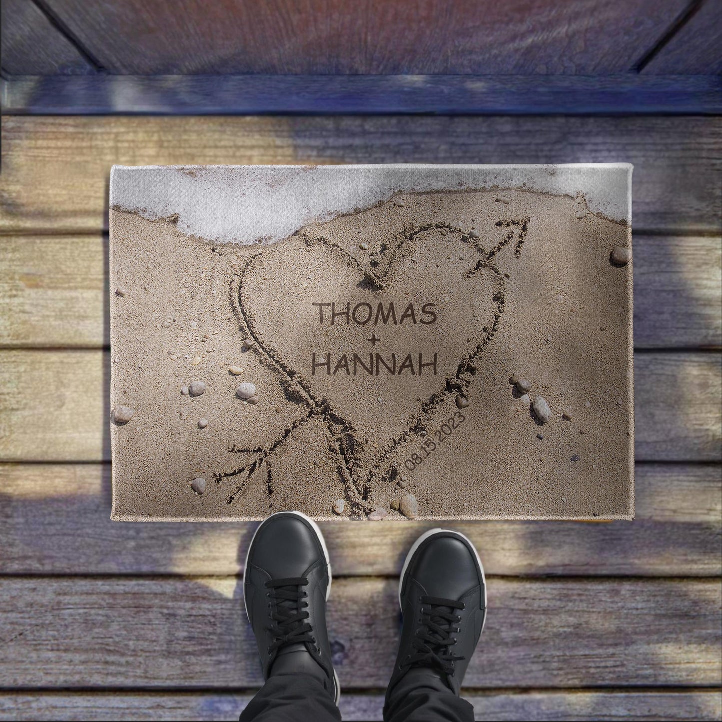 Forever In Love With Sand Heart Design