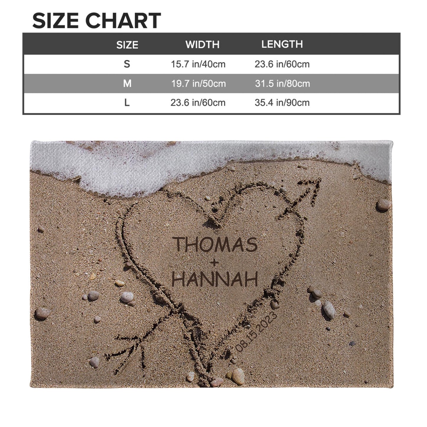 Forever In Love With Sand Heart Design