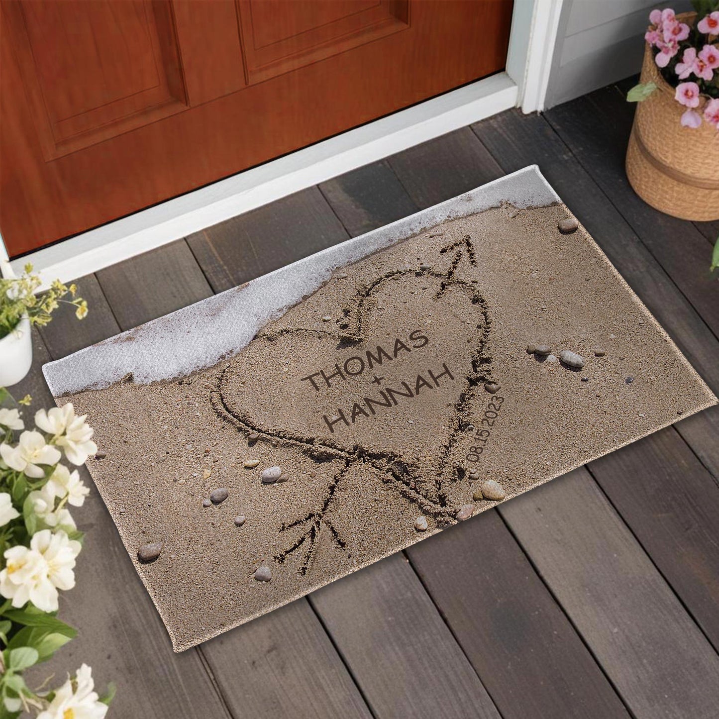 Forever In Love With Sand Heart Design