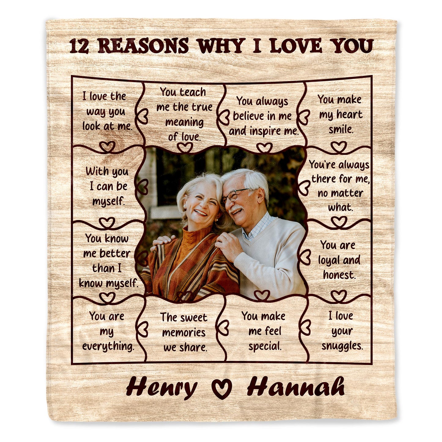 12 Reasons Why I Love You, Sweet Memories And Heartfelt Quotes Blanket