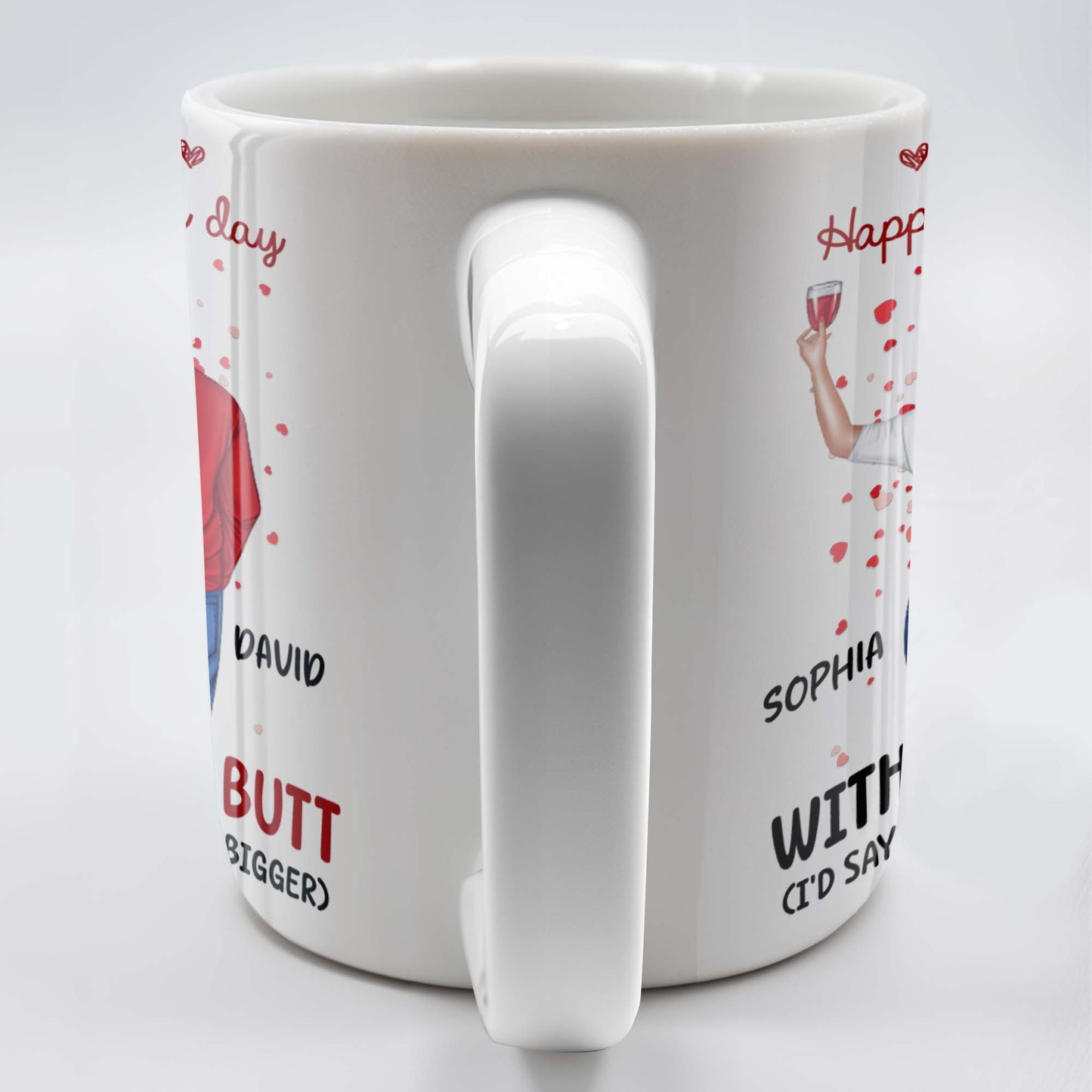 Happy Valentine's Day With All Of My Butt Couple Design