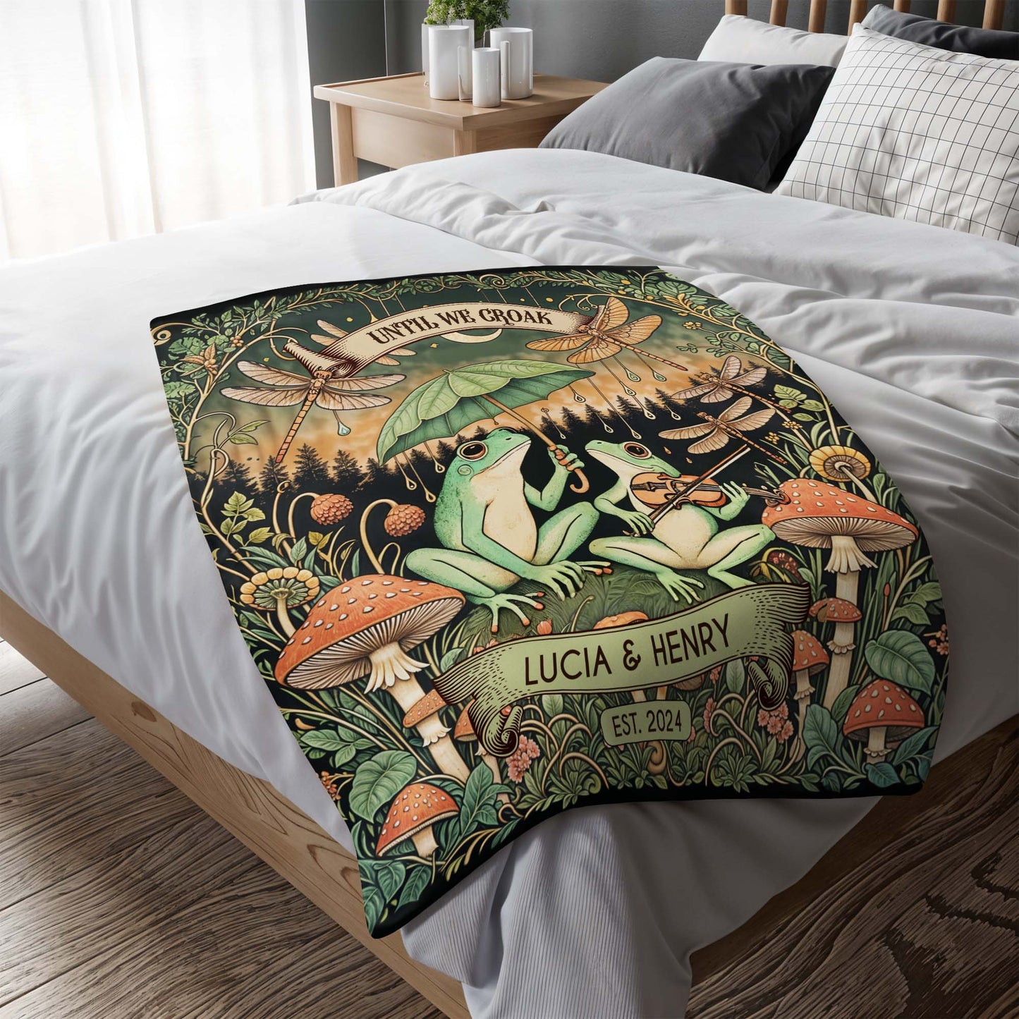 Until We Croak Frogs Under Umbrella Nature Theme