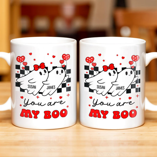 You Are My Boo Ghosts And Hearts Mug Design