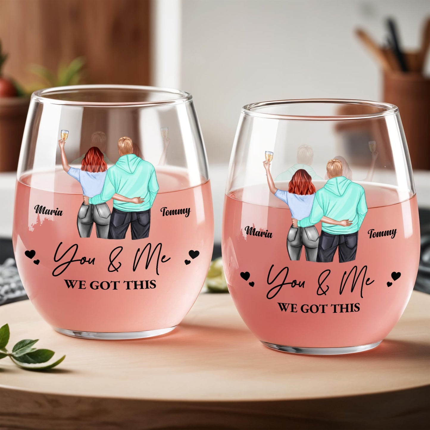 You & Me, We Got This, Couple Embrace Design