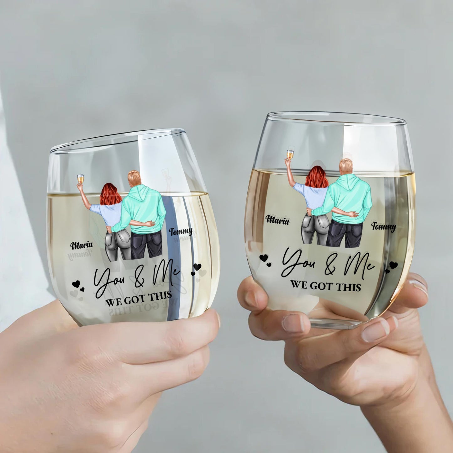 You & Me, We Got This, Couple Embrace Design