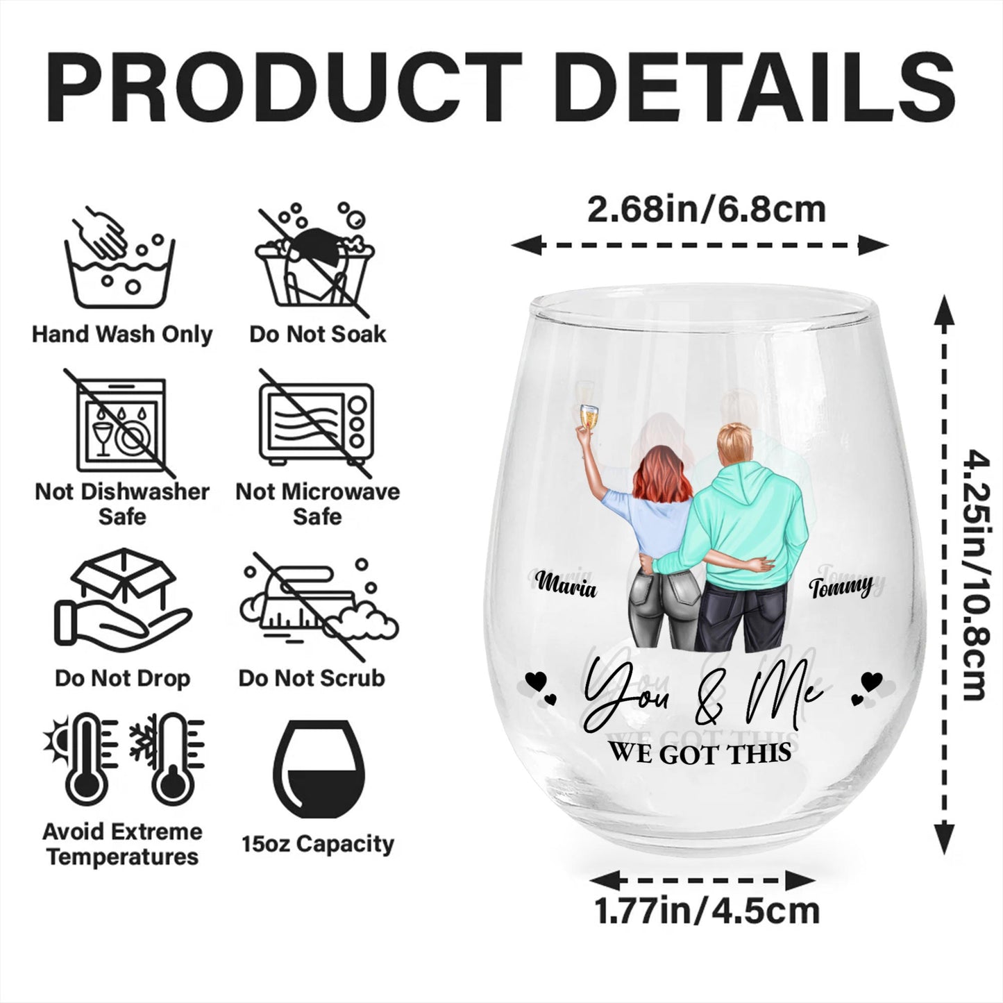 You & Me, We Got This, Couple Embrace Design