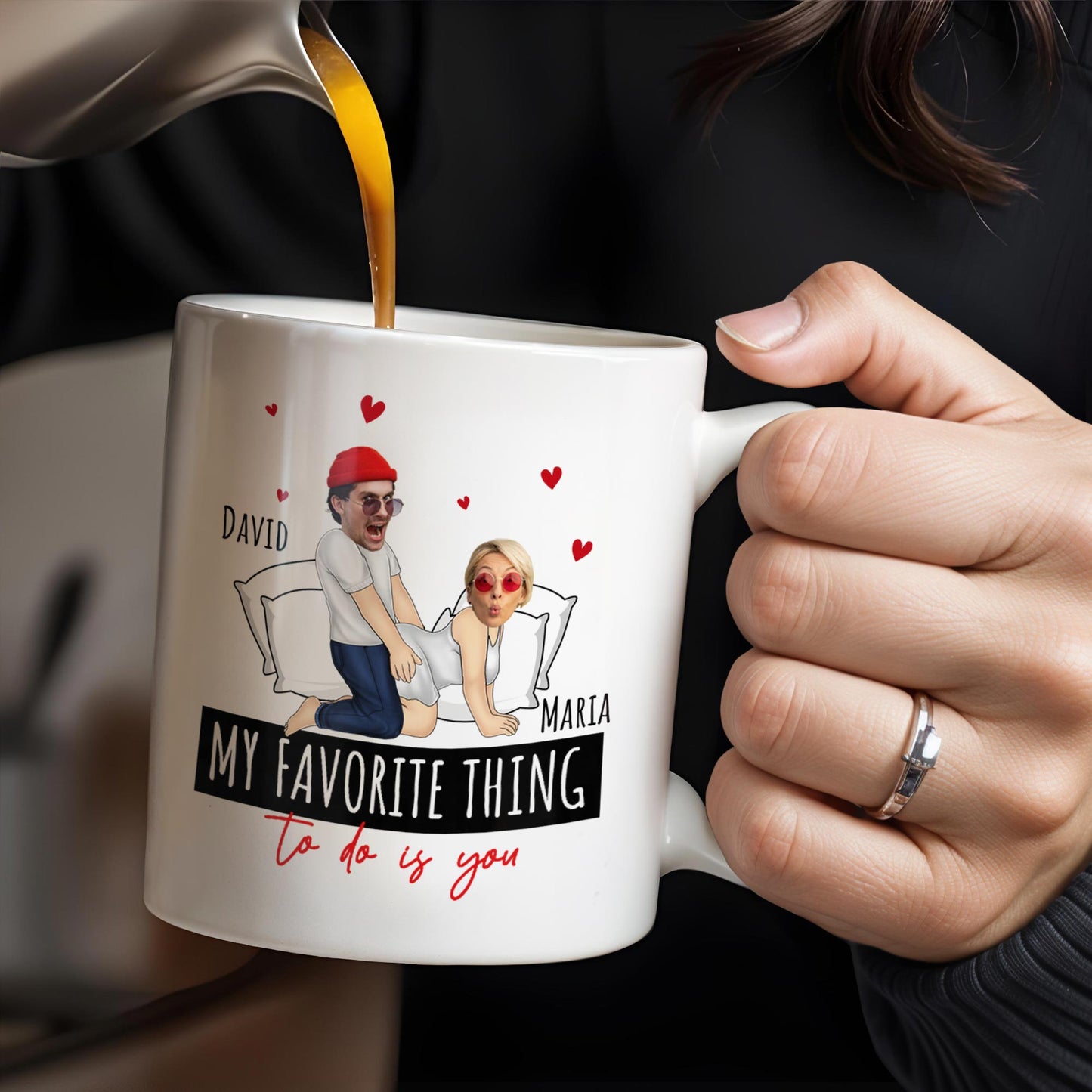 My Favorite Thing Romantic Cartoon Couple Mug