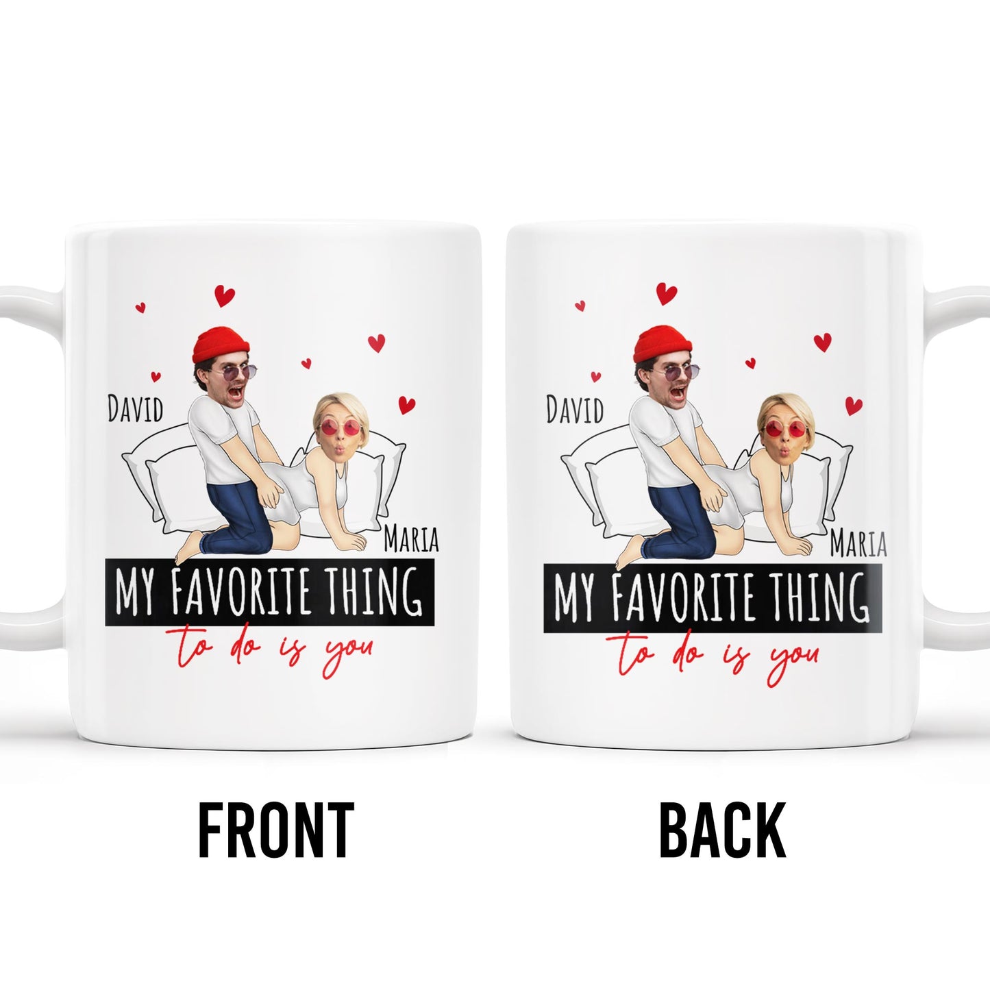 My Favorite Thing Romantic Cartoon Couple Mug