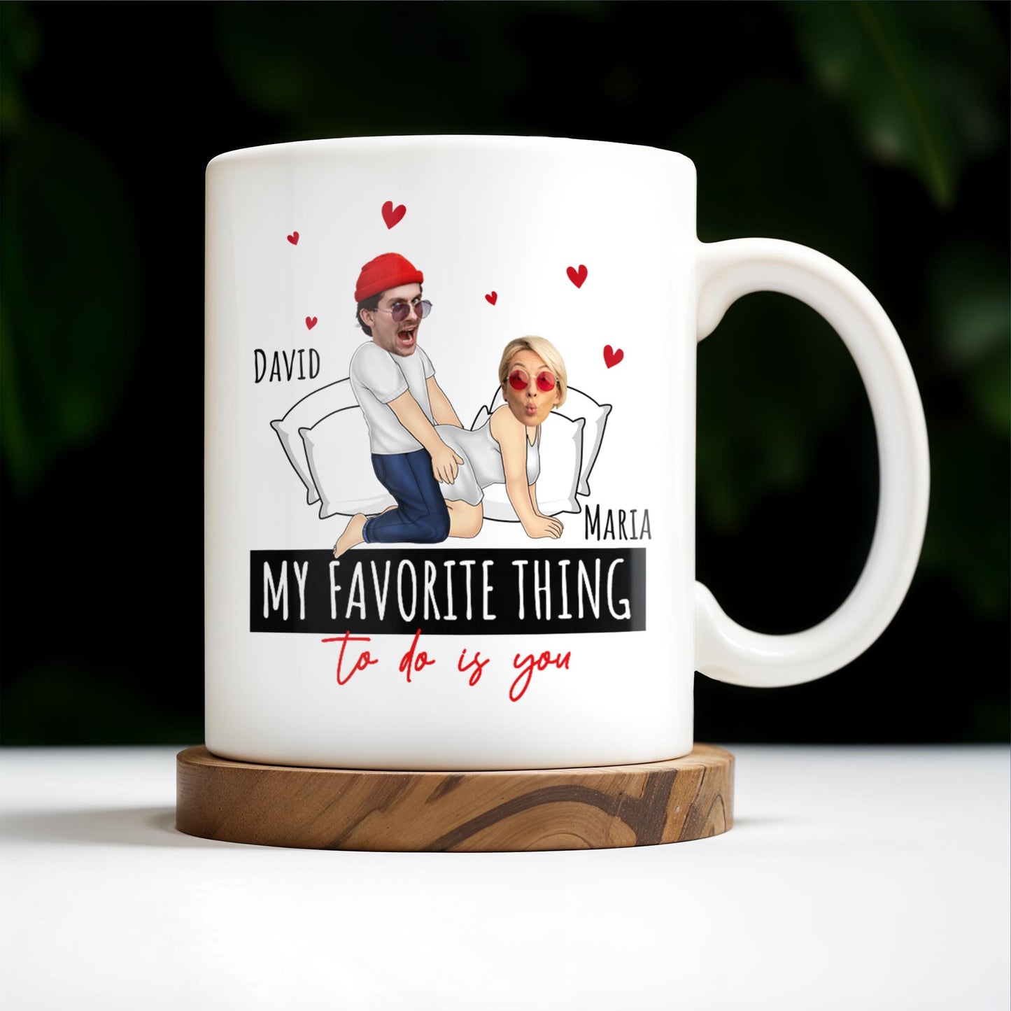 My Favorite Thing Romantic Cartoon Couple Mug