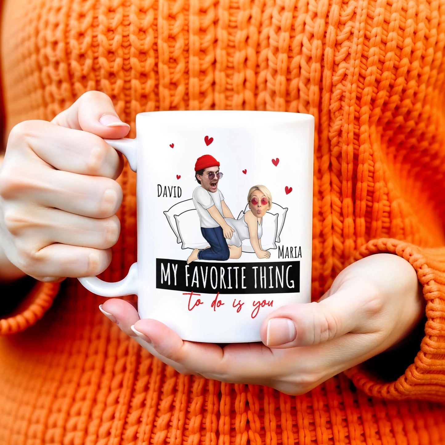 My Favorite Thing Romantic Cartoon Couple Mug